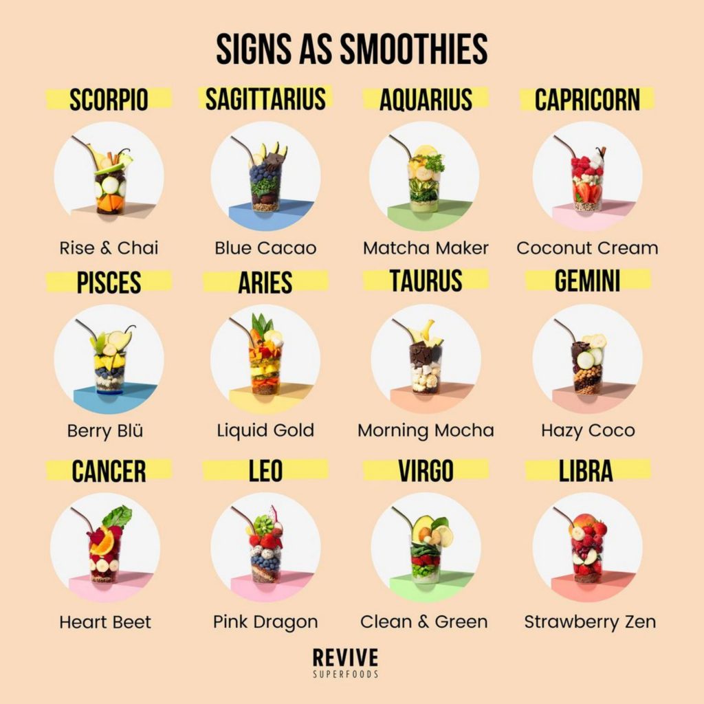 Your Zodiac Signal as a Superfood Smoothie | Revive Superfoods